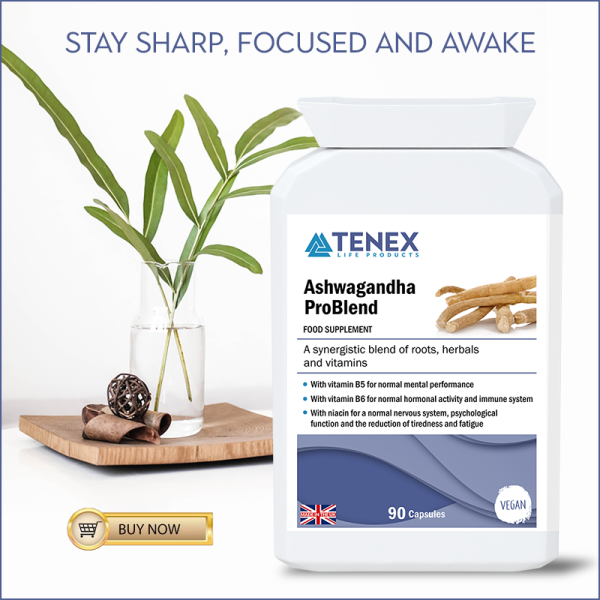 Ashwagandha herbal, root and vitamin complex.